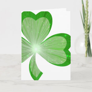 Grande carte "Your Text" en shamrock blanc