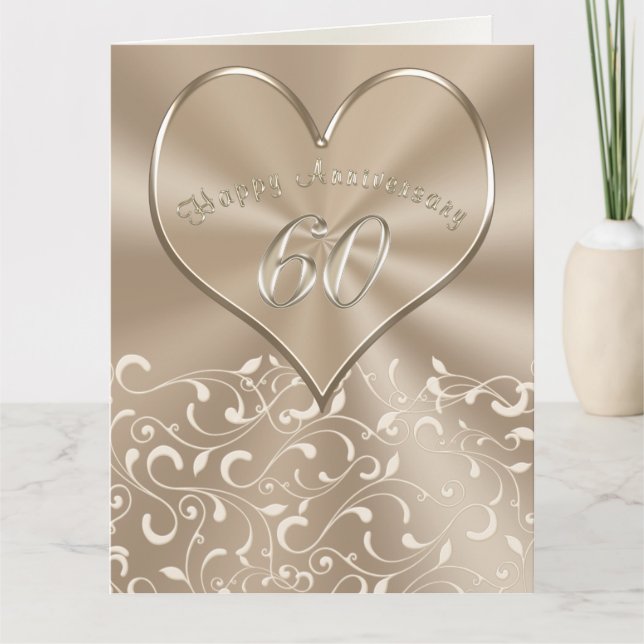 GRANDE Cartes personnalisables du 60e anniversaire (Devant)