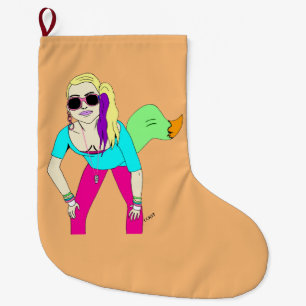 Grande Chaussette De Noël 80s foxy fille