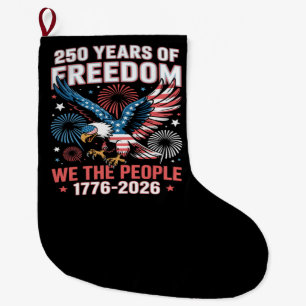 Grande Chaussette De Noël Aigle de la liberté 250 ans 250e anniversaire État