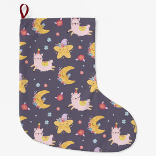Grande Chaussette De Noël Alpacas/Llamas