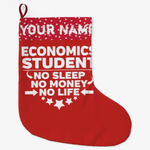 Grande Chaussette De Noël Amusant étudiant à l'école d'économie, sans vi