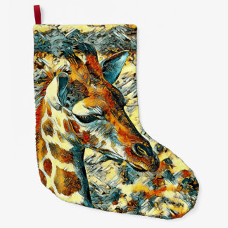 Grande Chaussette De Noël AnimalArt_Giraffe_002