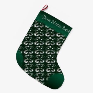 Grande Chaussette De Noël Art autochtone Stocking Totem Pole Stocking