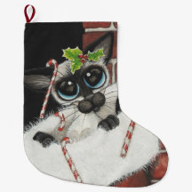 Art de Noël de Noël de Noël de Chat Siamais à Bihr