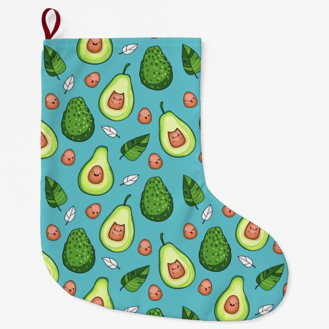 Grande Chaussette De Noël Avocado grand stockage de Noël (Devant)