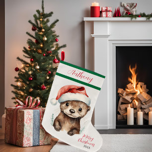 Grande Chaussette De Noël Baby Otter