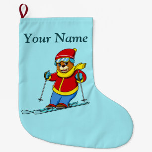 Grande Chaussette De Noël Bas de Noël d'ours