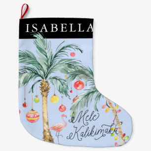 Grande Chaussette De Noël Bas de Noël personnalisé Mele Kalikimaka