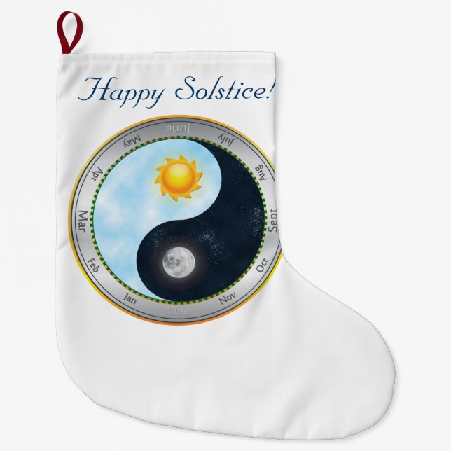 Grande Chaussette De Noël Bas de solstice d'hiver (Devant)