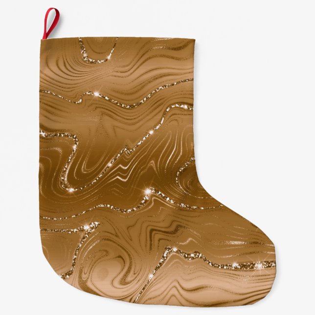 Grande Chaussette De Noël Bijoux Glittery or Glitz (Devant)