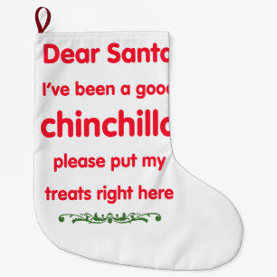 Grande Chaussette De Noël bon chinchilla