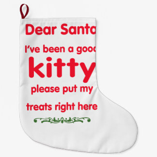 Grande Chaussette De Noël bon minou