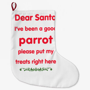 Grande Chaussette De Noël bon perroquet