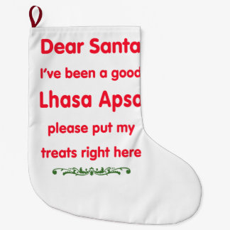 Grande Chaussette De Noël bonne Lhasa Apso