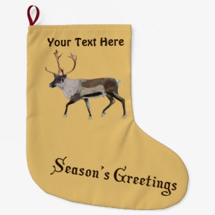 Grande Chaussette De Noël Bonnes Fêtes - Caribou des bois