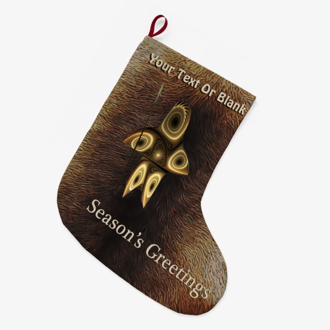 Grande Chaussette De Noël Bonnes Fêtes - Chasseur inuit fragile (Devant (Accrochage))