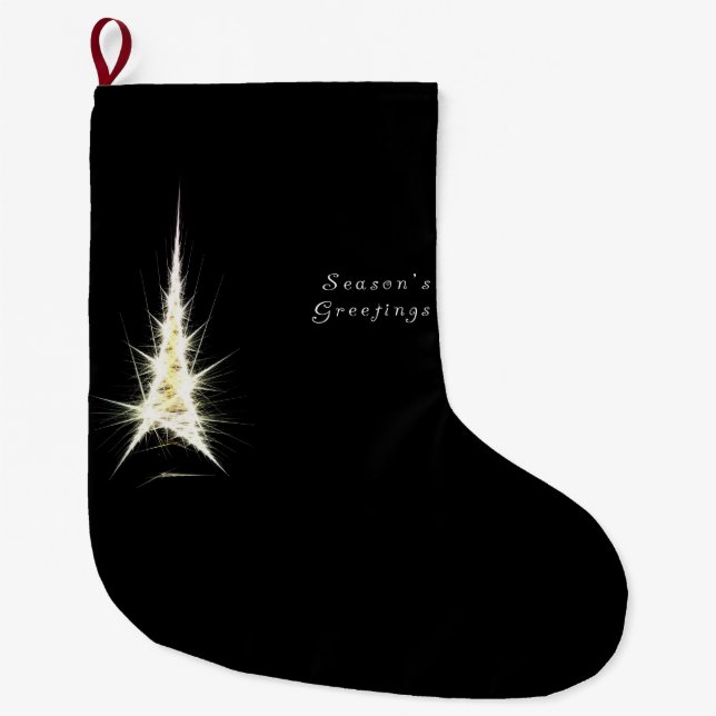 Grande Chaussette De Noël Bonnes Fêtes Grosse réserve de Noël (Devant)
