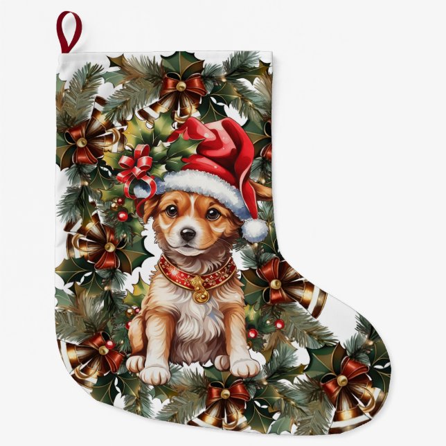 Grande Chaussette De Noël Bouchon de Noël (Devant)