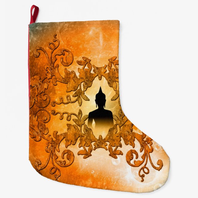 Grande Chaussette De Noël Bouddha merveilleux (Devant)