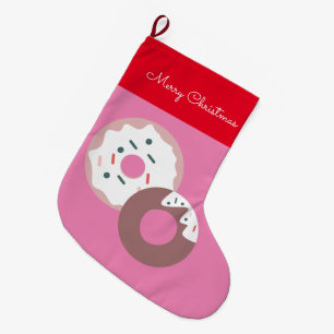 Grande Chaussette De Noël Boulangerie Joyeux Noël beignets de Noël