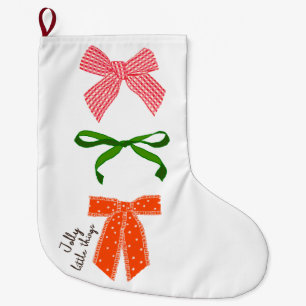 Grande Chaussette De Noël Bow Jolly Little Things Noël
