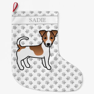Grande Chaussette De Noël Brown Manteau lisse Jack Russell Terrier Chien et 