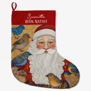 Grande Chaussette De Noël Buon Natale Italien