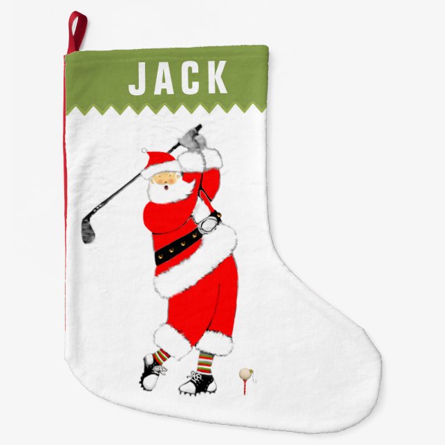 Grande Chaussette De Noël Cadeau de vacances Golf (Devant)