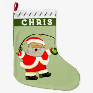 Grande Chaussette De Noël Cadeau Pêcheur