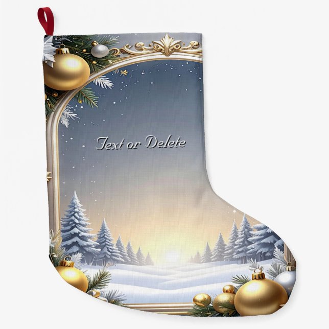 Grande Chaussette De Noël Cadres de Noël Stocker (Devant)