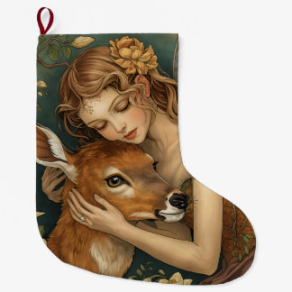 Grande Chaussette De Noël Câlin de fée - Le cœur tendre de la nature