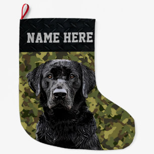 Grande Chaussette De Noël Camouflage Chasse Chien Animal de compagnie ou Cha