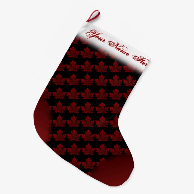 Grande Chaussette De Noël Canada Stocker Canada - Stocking de Noël sur mesur (Devant (Accrochage))