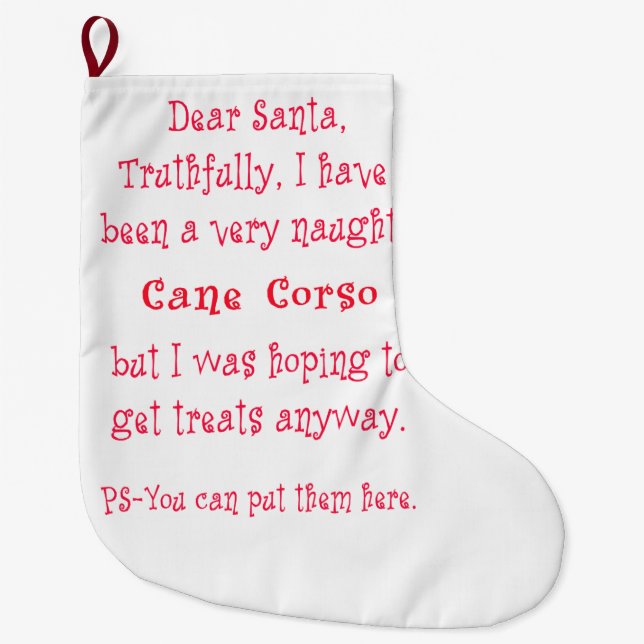 Grande Chaussette De Noël Canne vilaine Corso (Devant)