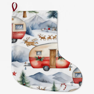 Grande Chaussette De Noël Caravan de Noël