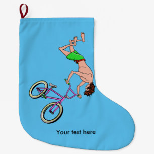 Grande Chaussette De Noël Caricature pour cycliste BMX