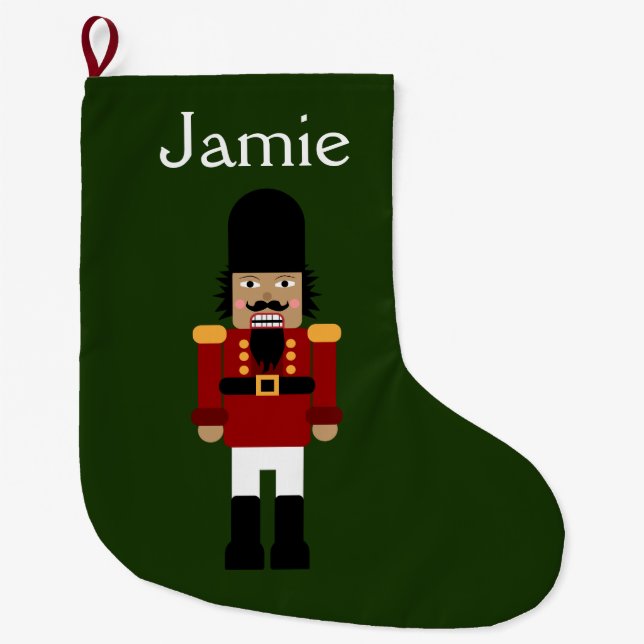 Grande Chaussette De Noël Casse-noix - Stocker, personnalisable (Devant)