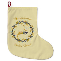 Cerf de Noël joyeux avec Couronne Jaune Personnali