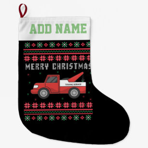 Grande Chaussette De Noël Chandail de Noël moche de camion