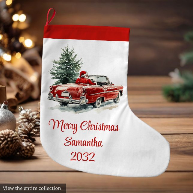 Grande Chaussette De Noël Charming Santa Claus Traditional Festive Stocking (Charming Santa Claus Traditional Festive Stocking)