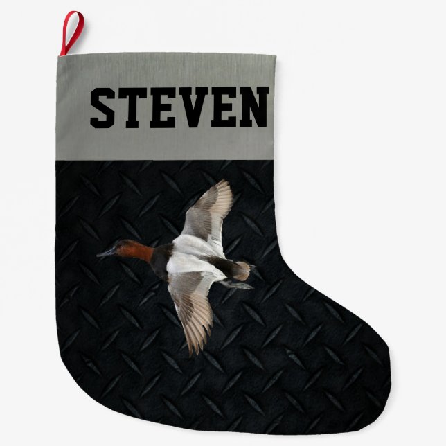 Grande Chaussette De Noël Chasse au canvasback masculin Noël Stocker (Devant)