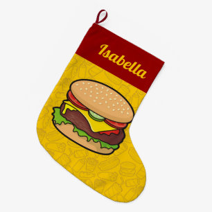 Grande Chaussette De Noël Cheeseburger