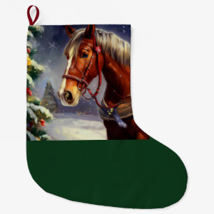 Grande Chaussette De Noël Cheval de Noël 1