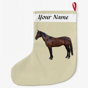 Grande Chaussette De Noël Cheval Morgan de Profil