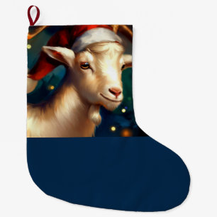 Grande Chaussette De Noël Chèvre de Noël 1