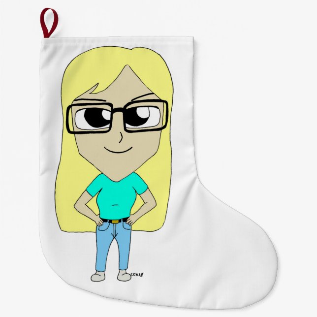 Grande Chaussette De Noël chibi (Devant)