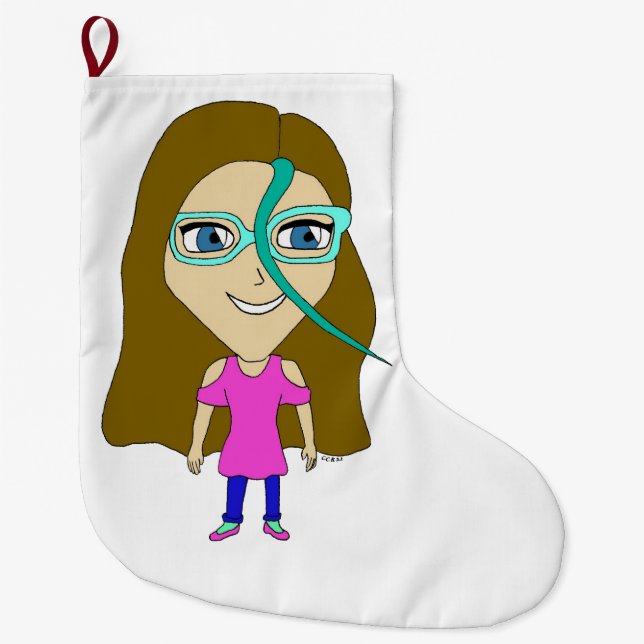 Grande Chaussette De Noël chibi (Devant)