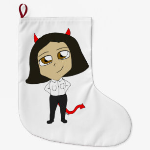 Grande Chaussette De Noël chibi fille diable