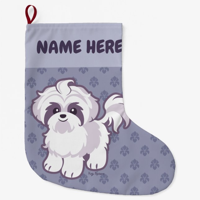 Grande Chaussette De Noël Chih Tzu (Devant)